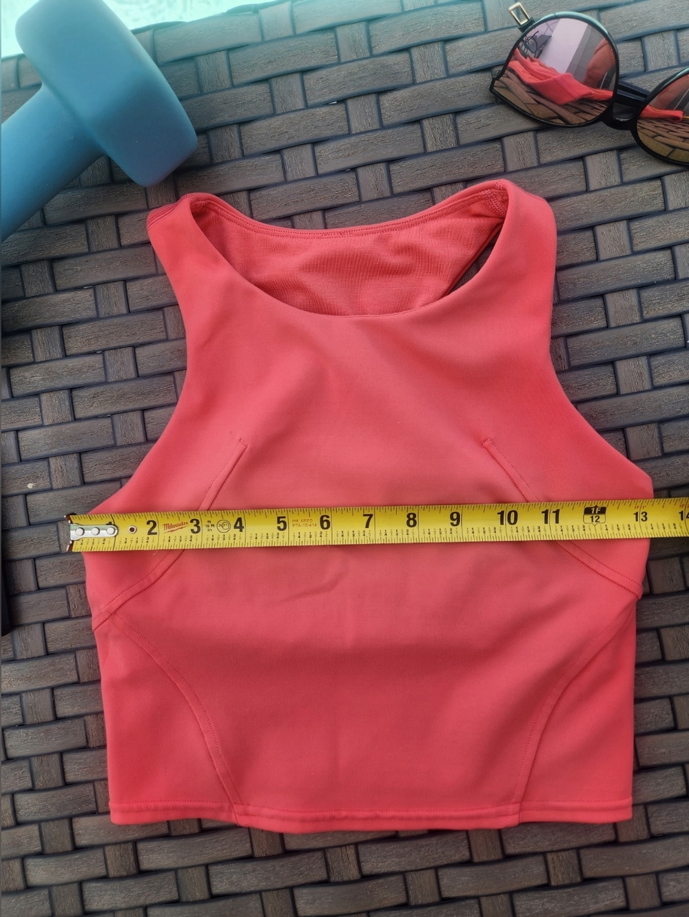 Lululemon Energy Longline Bra Size 4 Coral Medium Support Racerback Womens Gym - Picture 8 of 9